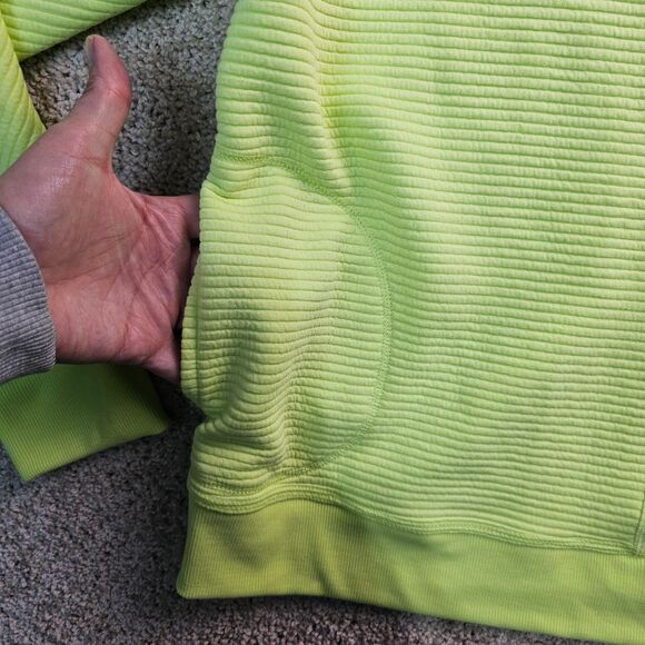 Fila Sport Ribbed Crewneck Sweatshirt Neon Green Women's Size XL NWT - Picture 3 of 11